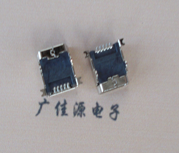 株洲 MINI USB 5PF 90°SMT前插后贴电源接口