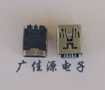 株洲MINI USB前两脚插座 90度卧式 端子DIP针脚定义