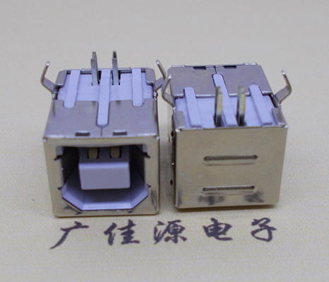株洲USB BF90度母座 打印机接口 卧式插板DIP白胶