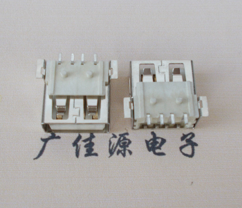 株洲USB AF方形脚 贴片母座 1.0/1.2柱子直边接口