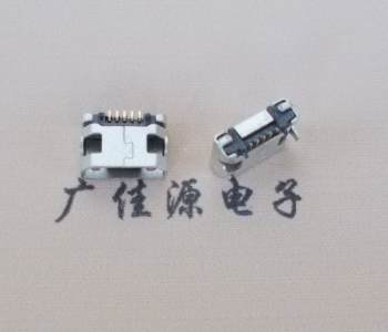 株洲迈克小型 USB连接器 平口5p插座 有柱带焊盘