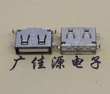株洲USB母座 前贴后插 沉版1.1/1.9总长8.5mm大电流