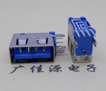 株洲USB 测插2.0母座 短体10.0MM 接口 蓝色胶芯