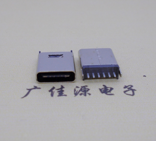 株洲直立式插板Type-C6p母座连接器高H=10.0mm