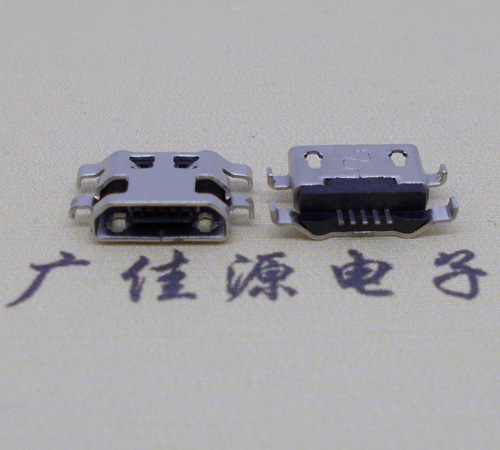 株洲micro usb5p连接器 反向沉板1.6mm四脚插平口