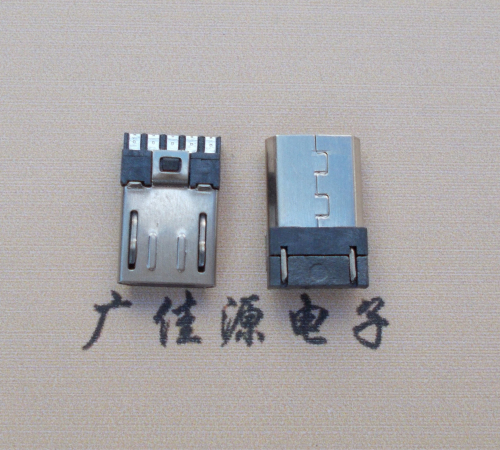 株洲Micro USB 公头焊线短体10.5mm胶芯3.0前五后五