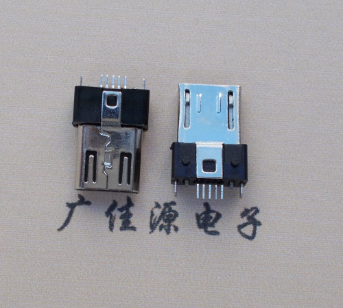 株洲MICRO USB 5P公头B型SMT贴板带柱