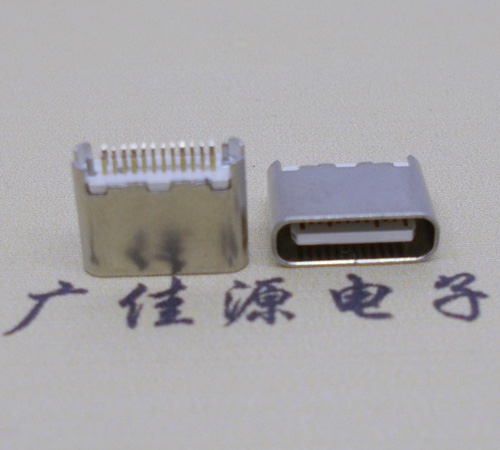 株洲type-c24p母座短体6.5mm夹板连接器